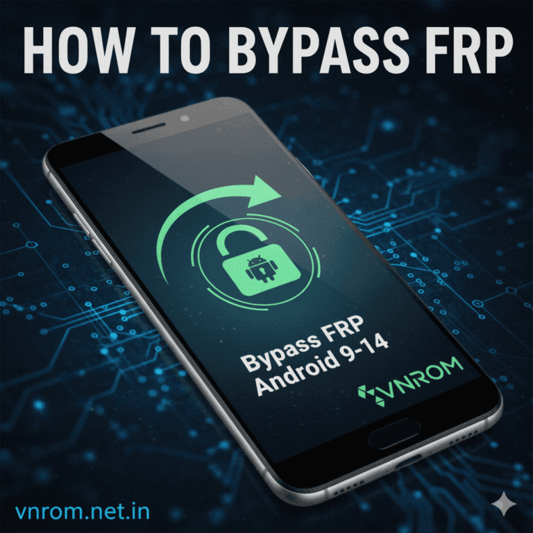 VNROM FRP Bypass on Android 9–14 devices